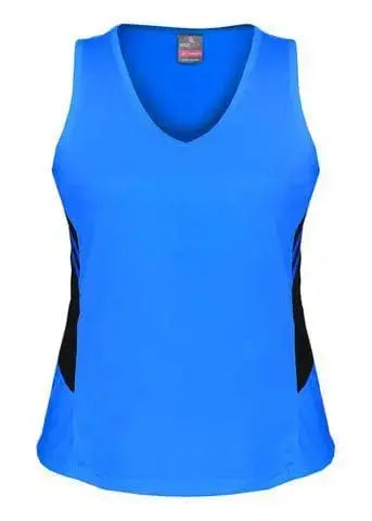 Aussie Pacific Ladies Tasman Singlet 2111 Casual Wear Aussie Pacific Cyan/Black 4